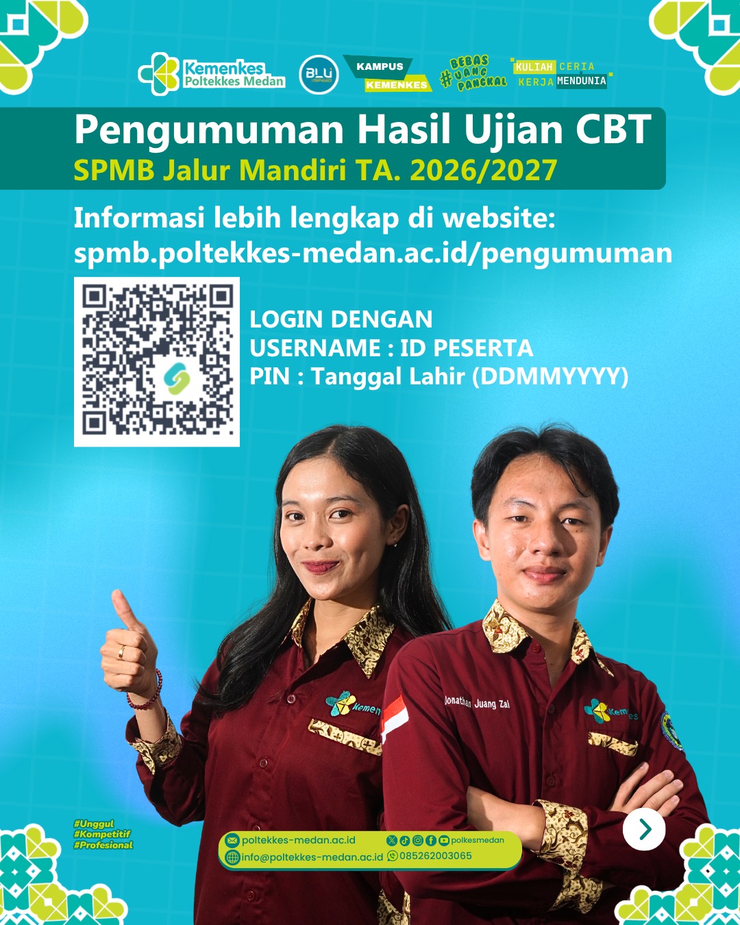 Pengumuman Kelulusan CBT SPMB Jalur Mandiri TA. 2026/2027