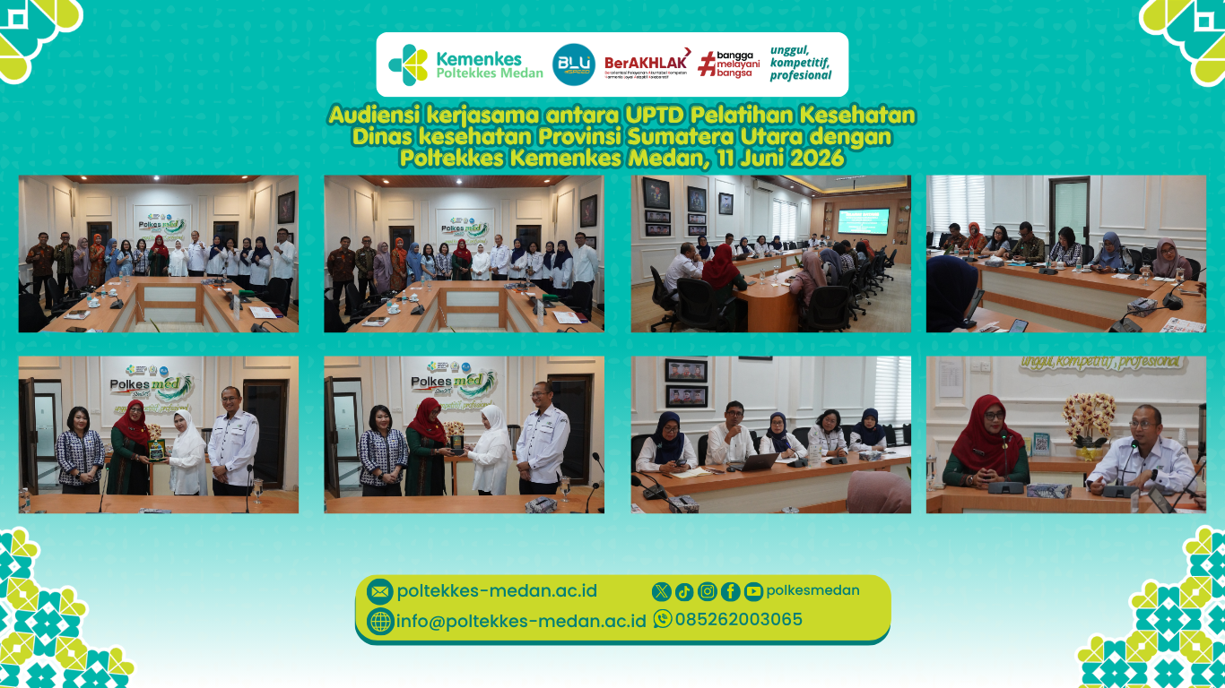 Audiensi kerjasama antara UPTD Pelatihan Kesehatan Dinas kesehatan Provinsi Sumatera Utara dengan Poltekkes Kemenkes Medan, 11 Juni 2026