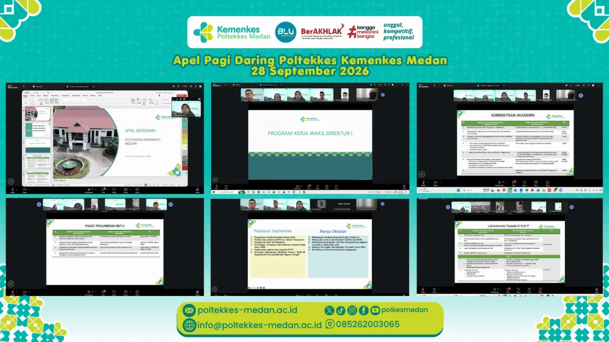 Apel Pagi Daring Poltekkes Kemenkes Medan, Senin, 28 September 2026